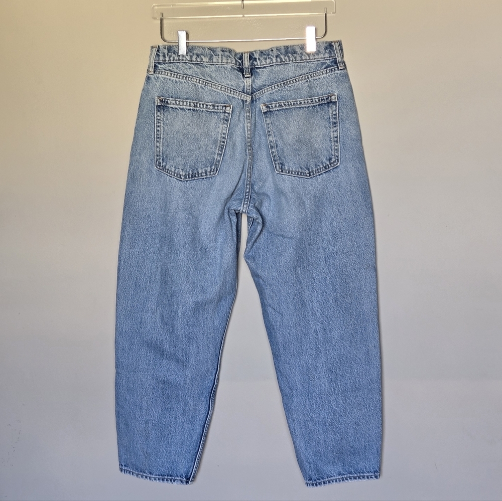 GAP High Rise Barrel Jean Blue Balloon Women's Size 30 / 10 R - Picture 3 of 12
